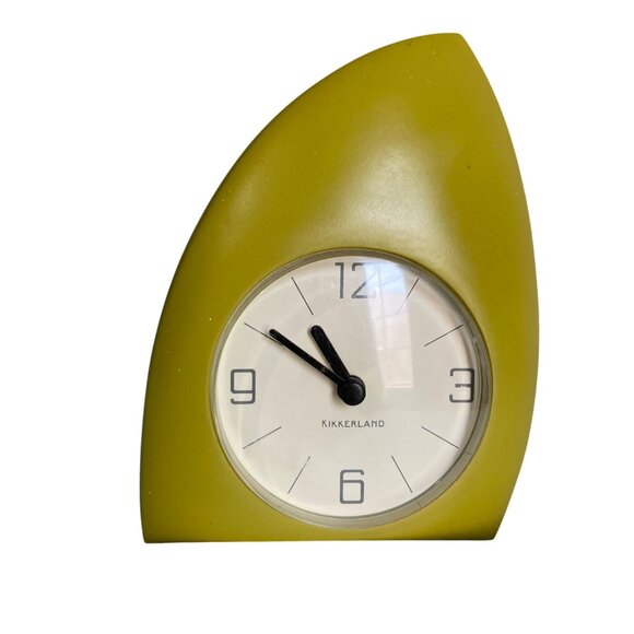 Kikkerland Olive Green Pop Art Sharks Tooth Clock - Picture 7 of 7